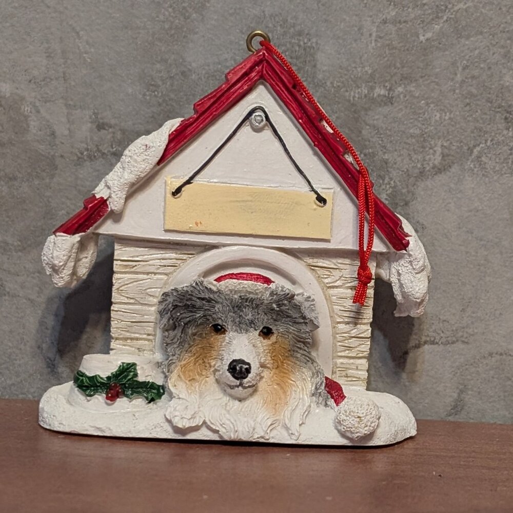Doghouse Ornament - Australian Shepherd